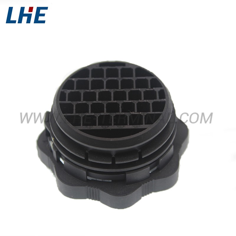 15385EV23M1 23 Position Black Unseal Male Cylinder Plastic Connector