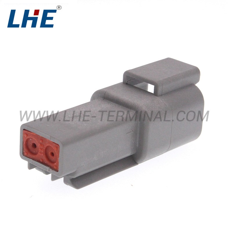 DTP04-2P 2 Ways Wire To Wire Male Grey Connector