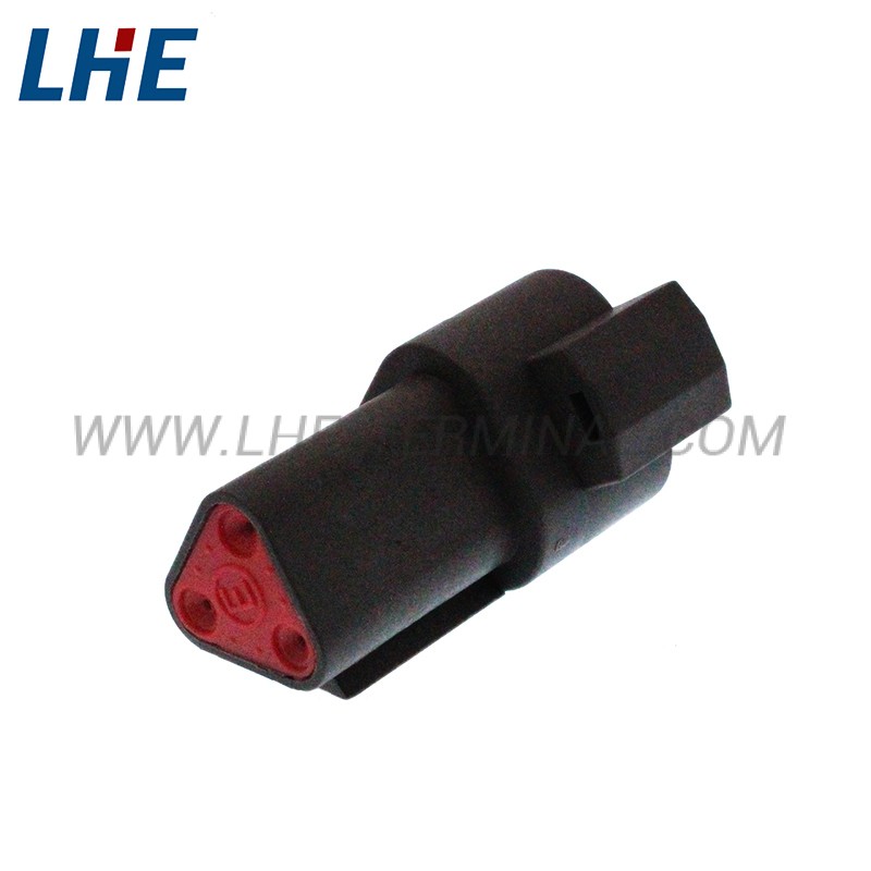 DT04-3P-CE02 3 Ways Black E-Seal Wire To Wire Housing for Male Terminals