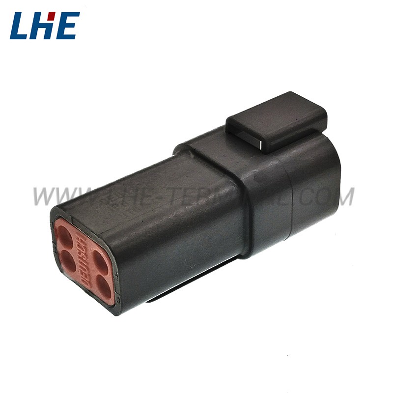 DT04-4P-E004 4 Position Black Wire Cable Wire to Wire Housing for Male Terminals