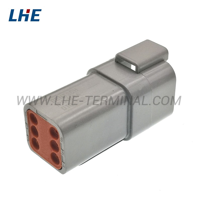 DT04-6P-P004 6 Position Gray Wire-to-Wire Wire Cable Housing for Male Terminals