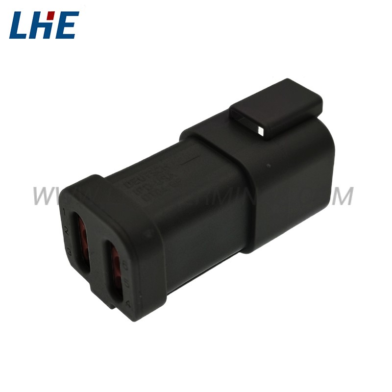 DT04-6P-E005 6 Position Black Short End Cap Wire-to-Wire Power Signal Housing for Male Terminals
