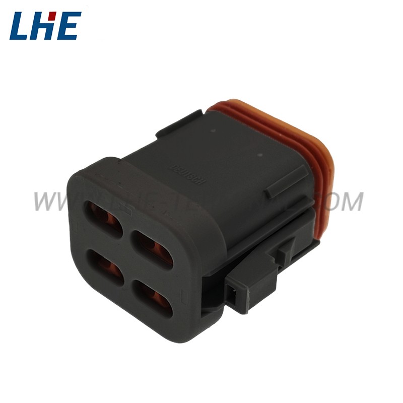 DT06-08SB-CE01 8 Position Black E-Seal Short End Cap Wire Cable Wire-to-Wire Housing for Female Terminals