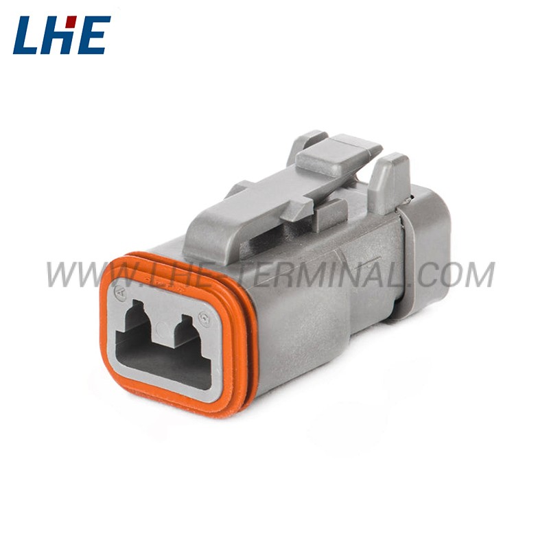 DT06-2S-CE01 2 Position Grey E-Seal Short End Cap Wire-to-Wire Connector