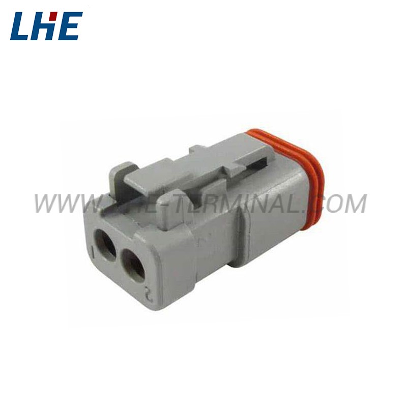 DT06-2S-E003 2 Position Grey Short End Cap Wire-to-Wire Housing for Female Terminals