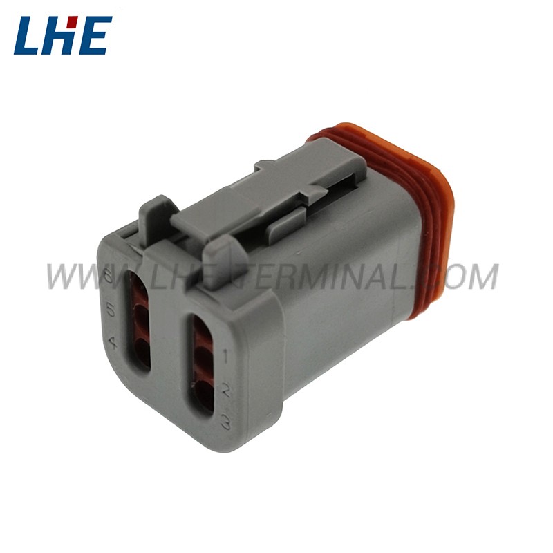 DT06-6S-CE01 6 Position Gray E-Seal Short End Cap Wire to Wire Female Housing