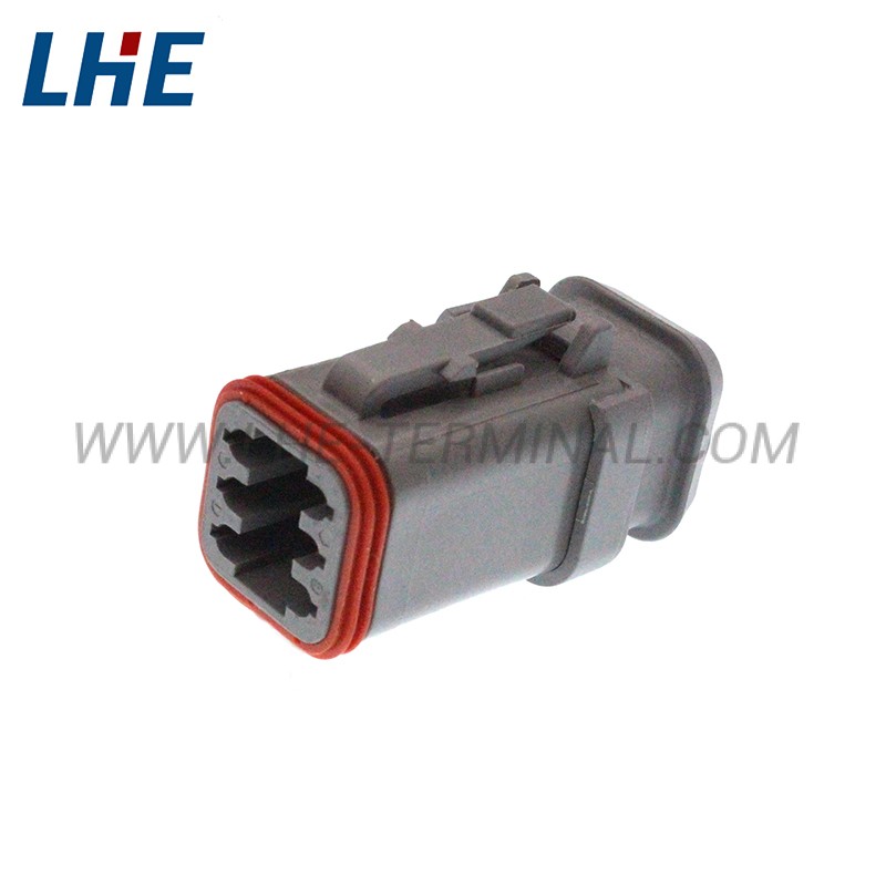 DT06-6S-E008 6 Ways Gray Long End Cap Female Housing