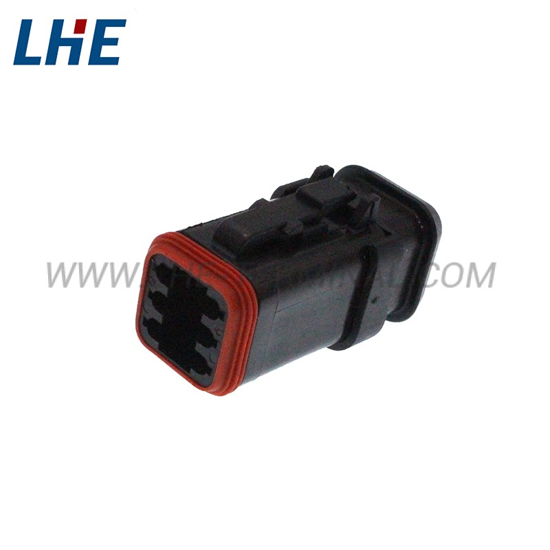 DT06-6S-EP11 6 Position Black Long End Cap Retention Seal Wire to Wire Female Housing