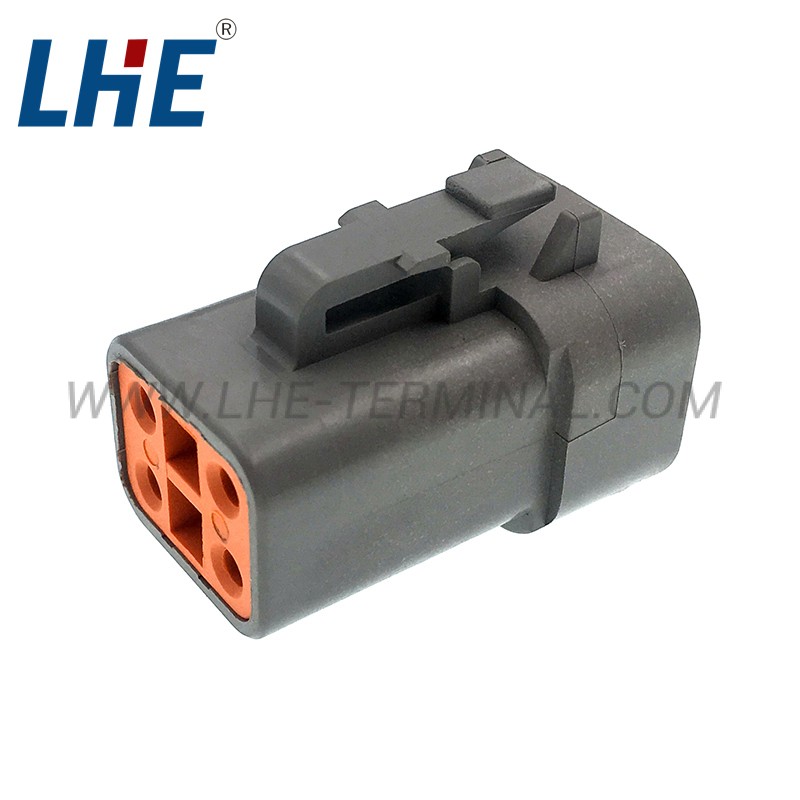DTP06-4S 4 Ways Wire To Wire Female Grey Connector