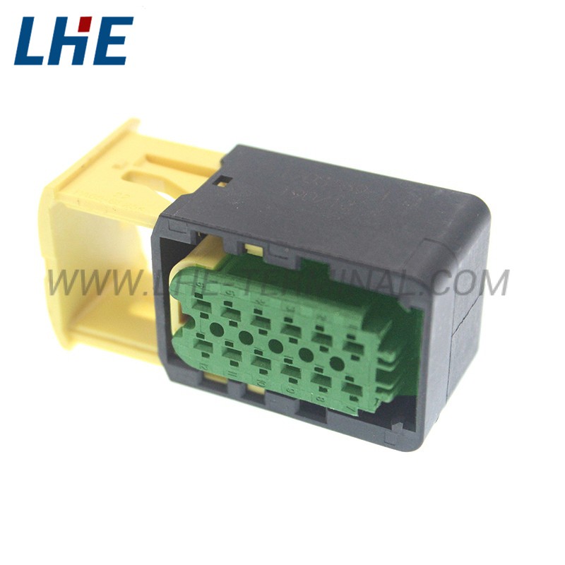 3-1703639-1 12 Ways Seal Green Female Housing D