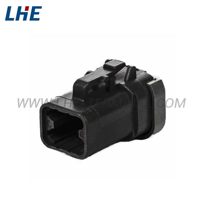 DTP06-4S-CE03 4 Position Black Short End Cap E-Seal Female Housing